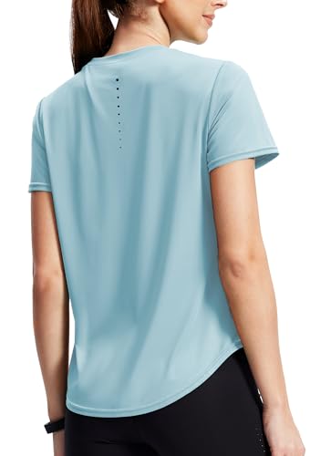 Alaroo Womens Summer Tops Workout Short Sleeve Crewneck T Shirts