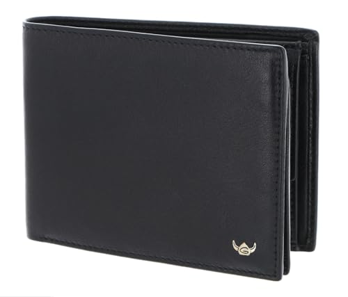 Porte-monnaie Golden Head Dublin en cuir noir, le cadeau idéal