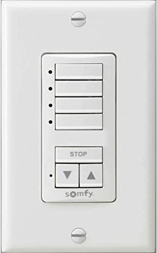 Somfy Decoflex Wirefree Rts Wall Switch, 4 Channel, White (1811074) #TOP28