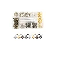 Amazon.co.jp: YFFSFDC レザークラフト 工具 ハトメキット 4種色400組