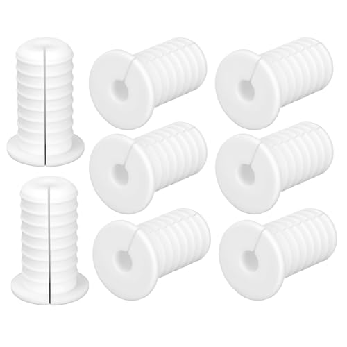 4pcs 3/4 Inch Cable Grommets for Starlink, Anti-Slip Cable Routing Kit Split Wall Hole Pass Through Bushing Grommet for Ethernet/TV Wires Waterproof Cord Protection Accessories Part(19mm Dia, White)