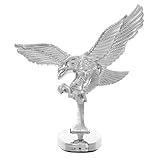 BESTYASH Metal Eagle Car Hood Ornament Fit Automotive Bird Sculpture for Vintage Vehicles Striking Eagle Design for Motorbike and Car Decoration Easy to Install Hood Badge