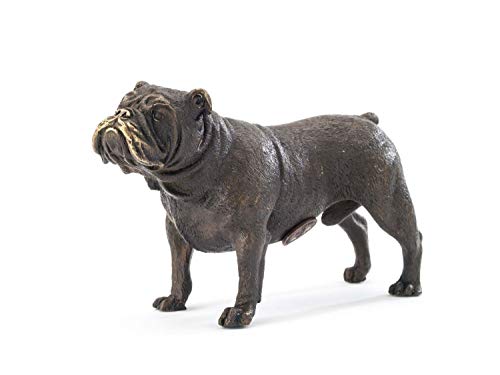 aubaho Scultura Cane Bulldog Figura in Bronzo Statuetta Stile Antico