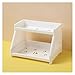 KAJHSTLOZ White Double Tier Desktop Storage Organiser Display Shelf With Cutout Cat's Paw Design, Home Office And Dorm Room