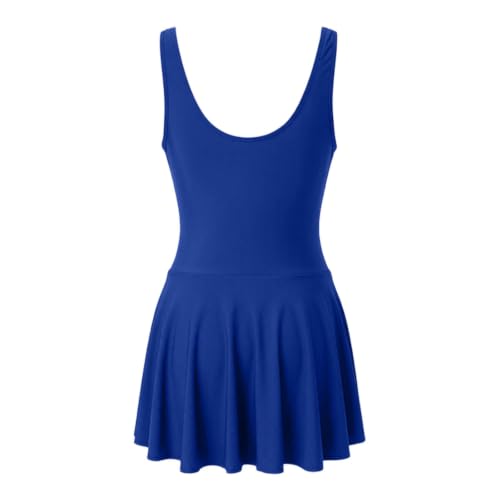 Traje de baño de una pieza con cuello en V y falda ajustable para mujer negro 5