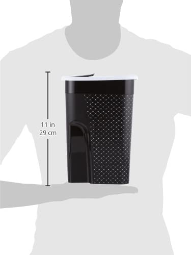 Rotho Flo Tierfutterbehälter 4.1l mit Deckel, lebensmittelechter Kunststoff (PP) BPA-frei, schwarz, 4.1l (19.5 x 13.6 x 27.0 cm)