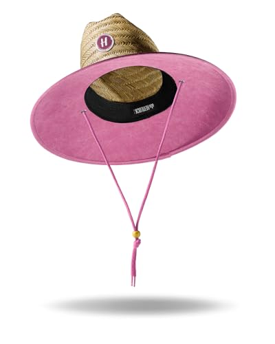 Straw Hat for Men & Women | Lifeguard Hat, Beach Hat & Sun Hat | UPF 50+ Wide Brim for Sun Protection