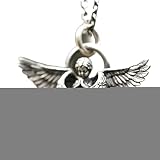 Keptfeet Collana Amuleto Angelo | Retro Serafino Serafino Gioielli personalità - Catena del Maglione Gioielli per Uomo e Donna Senior personalità Marea Ciondolo a Catena Catena per clavicola Hip-Hop