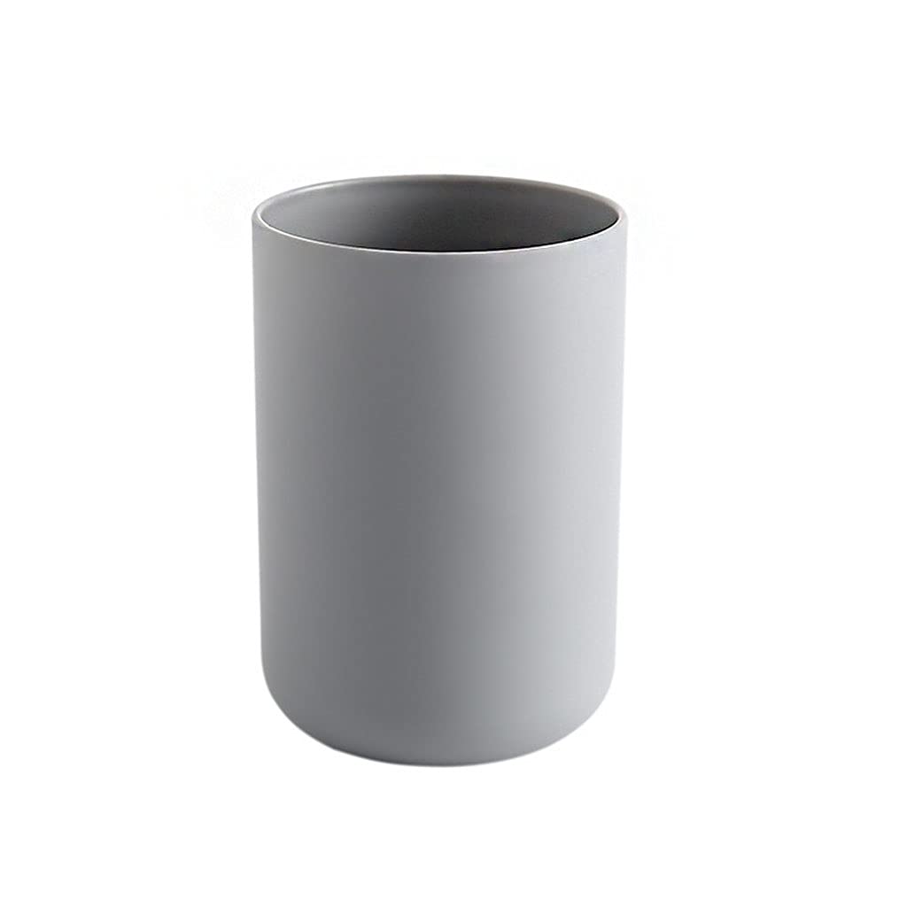 Asukohu Grey Toothbrush Holder, Bathroom Toothbrush Holder Cup 300Ml Plastic Tumblers Mouthwash Cup Plastic Mug