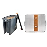 Traeger Pellet Grills BAC637 Stay Dry Pellet Bin, Wood Pellet Storage with Locking Lid, Black & Pro 575/ Pro 22 Drip Tray Liner 5-Pack,Silver