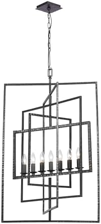 Crystorama Capri 7 Light Raw Steel Chandelier