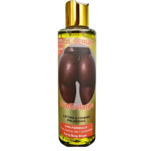 HUILE/Sérum POUR L'AGRANDISSEMENT DES FESSES : 1 FLACON : Huile Sérum 200ml pour Grossir le Fessier - Hanches-Volume Poitrine -100% Naturelle