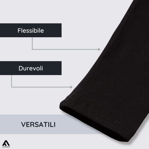 FM London Casual, Leggings, da Bambina, Nero, 7