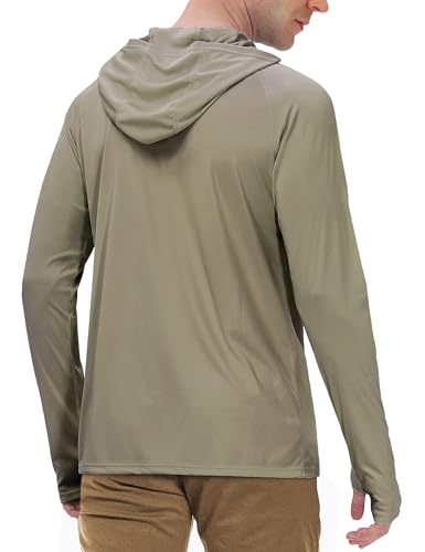 Roadbox Mens UPF 50+ Sun Protection Shirts, Outdoor UV Long Sleeve Fishing Hoodie Shirt for Hiking Running Workout Swimming3