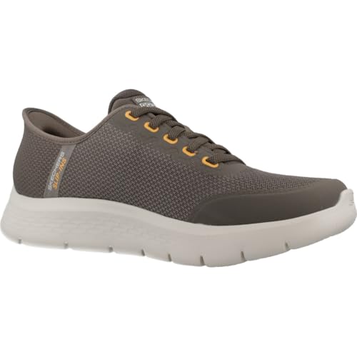 Skechers Herren GO Walk Flex NETRO Trainer, Brown Textile/Trim, 47 EU – Ansicht 5