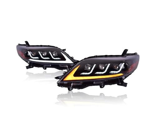Punxdda Montaje de faros Para Toyota Para Sienna 2011-2019 Faro LED Proyector Cabeza Lámpara Luz De Circulación Diurna