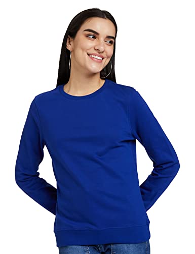 Image of Women's Cotton Round Neck Pullover Sweater