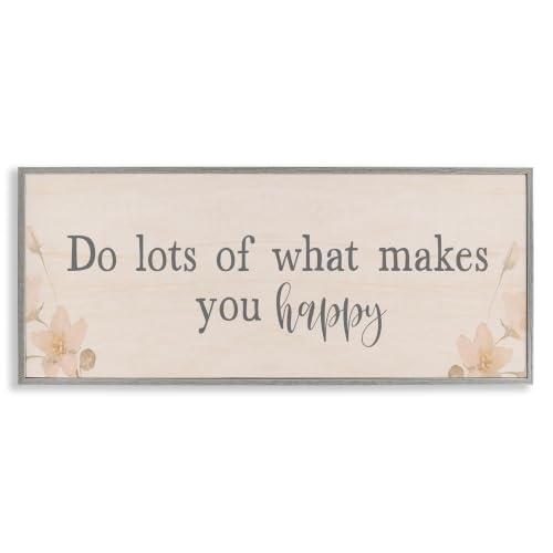 Delicate Floral Blossoms Inspirational, 10 x 24 Inch Framed Giclée Print