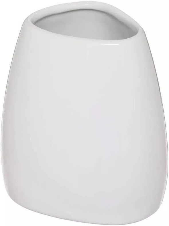 Mini Ceramic Vase - White, 11x10x11 cm - Elegant and Modern Decorative Vase for Home or Office