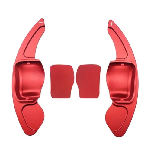 Compatible With VW For Eos 2008 2009 2010 2011 対応 アルミ製カーステアリングホイール ダイレクトシフトパドルエクステンション 1ペア インテリアアクセサリー(Red)
