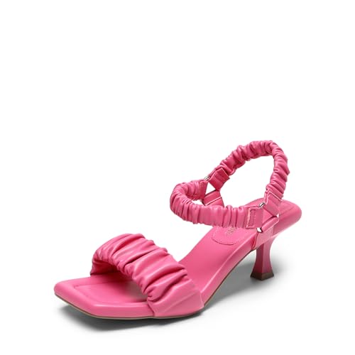 Image of DREAM PAIRS Kitten Heels for Women Comfortable Low Heels Sandals Suqare Open Toe Cute Wedding Party Evening Prom Dance Strap Dress Pump Sandals Shoes