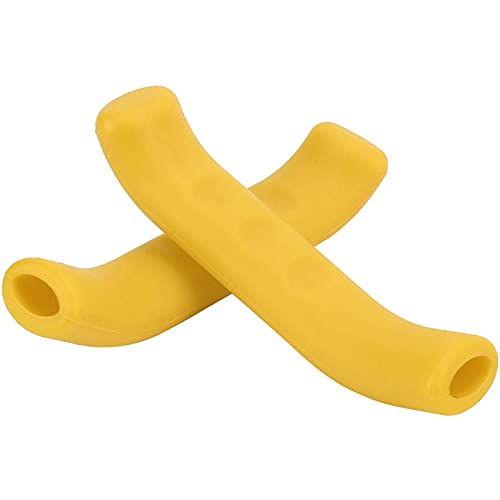 Keenso Protector Antideslizante de Silicona para Manetas de Freno de Bicicleta Amarillo Pack de 2 miniatura 4