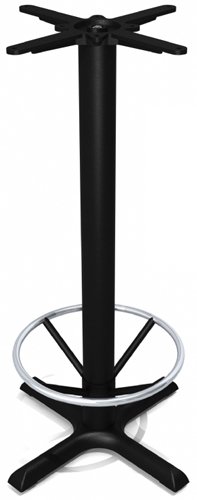FLAT Self-Stabilizing KX22 Table Base for Restaurants Bar Height with Footring | Ideal for Small Tabletops, Square Table Tops Up to 24