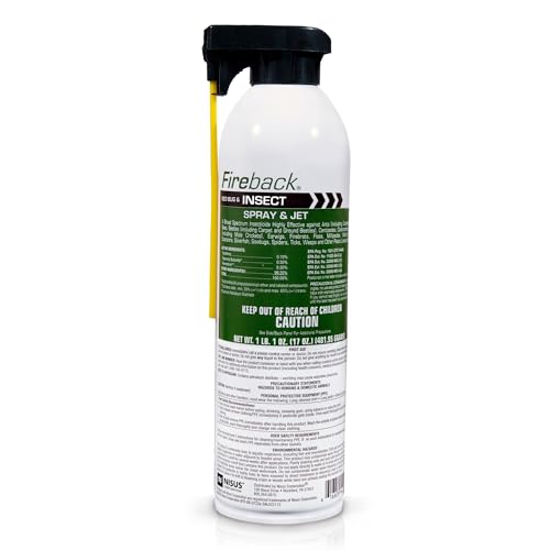 Nisus Fireback Bed Bug Spray Water Based Insect Control for Wasps Hornets Fleas Ticks Ants Roaches and Spiders Long-Lasting Crawling Insect Protection for Indoor and Outdoor Use 17oz.
