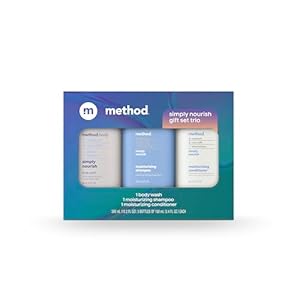 Method Body Wash and Hair Care Gift Set, Simply Nourish, 3.4 oz Travel Size Bottles