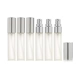Enslz 6 pcs Frosted Fine Mist 10ml1/3oz Atomizer Glass Bottle Vial Spray Refillable Fragrance...