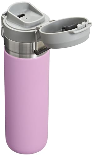 Image of STANLEY Quick Flip GO Water Bottle 24 oz | Push Button Lid | Leakproof and Packable for Travel and Sports-| Insulated Stainless Steel-| BPA-Free-| Lilac 2.0,(Pack of 4)