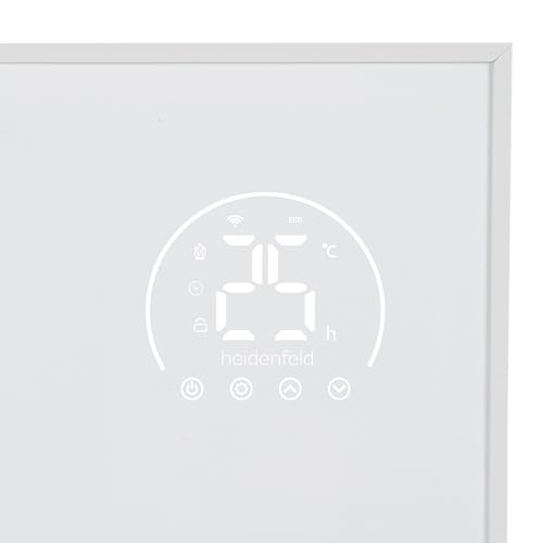 Heidenfeld Infrarotheizung HF- HP140 | 300- 800 Watt von 10- 20 m² | 3in1 Steuerung via App/ Fernbedienung/ Touch- Bedienfeld | Mobile Elektroheizung | Heizkörper mit Thermostat-9