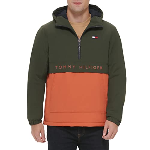 Tommy Hilfiger Men's Performance Fleece Lined Hooded Popover Jacket