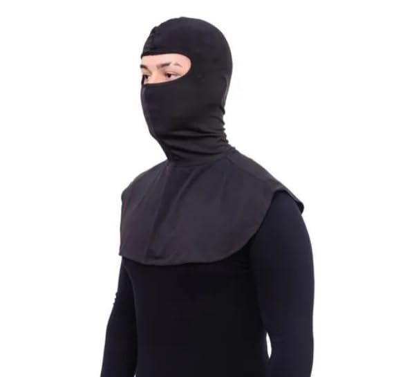 Balaclava Modelo Pescador Com Proteção Solar Fator Uv50 Touca Ninja Em Tecido Suplex (Preta)