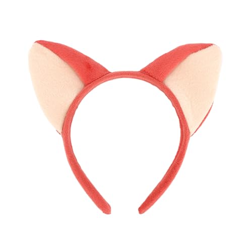 CURASA Fox Ears Headband Plush Animal Headbands Cute Headband for Women Girls Cartoon Fox Head Bands for Womens Hair Headbands for Themed Party Festival Birthday Orange Hairband Hair Accessories