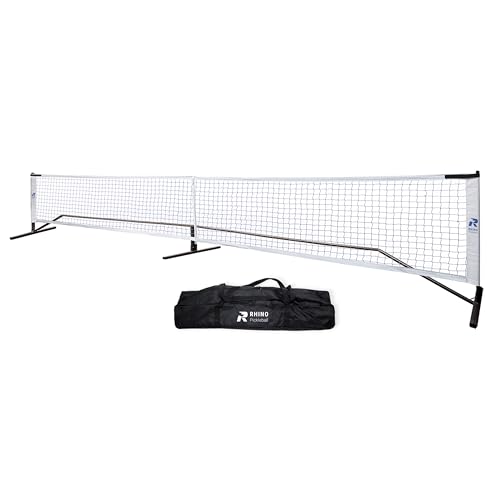 Champion Sports Portable Pickleball Net: Regulation Size Pickle Ball Net System - Easy Assembly Pickleball Nets with Carry Bag - 22’ Wide x 36” Tall