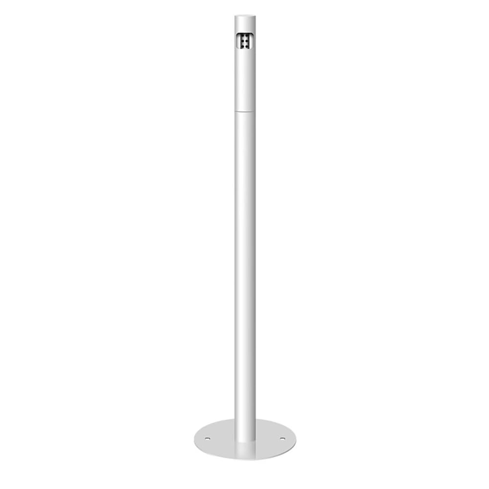 Popielniczka zewnętrzna 101,6 cm – stalowy pojemnik na papierosy, bezpłatny palacz, wiatroszczelny pojemnik na cygara na patio, okrągły biały pojemnik na odpady