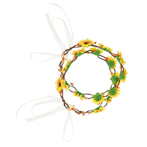 Couronne de fleur bandeau ajustable lot de 2 accessoires floraux
