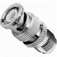 Adapter, BNC Plug to TNC Jack, Straight, PTFE Insulating Material, Brass Body, 50 Ohm Impedance, 4Hz Max Frequency