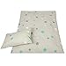 Kinder Bettwäsche 2-tlg (100x135cm / 40x60cm) Bettdecken Set, 100% Baumwolle - Babybettwäsche mit Motiv - Sterne Grau