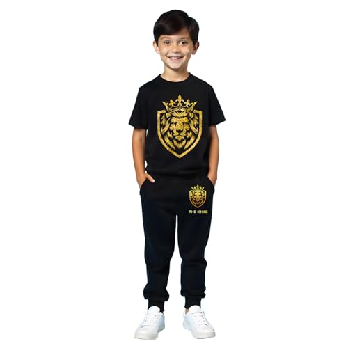 Image of Trampoline Boys Printed T-shirt and Trackpant set Pack of 1