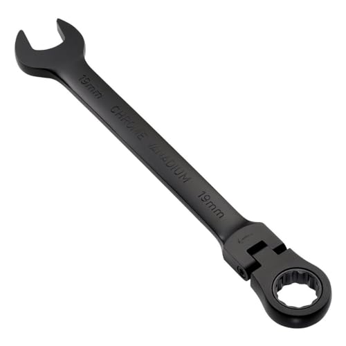 Llave combinada de carraca 19mm métrica Draper 03926 Expert cabeza flexible negra 4