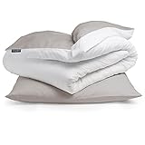 PFLEGELEICHT - Unsere Bettbezüge werden mit jedem Waschen noch besser. Einfach bei 40 Grad ohne Zusatz von Weichspüler waschen. Sie trocknen sehr schnell und sind auch ohne bügeln nahezu faltenfrei. Für Allergiker: Hygienisch waschbar bis 95 Grad. Von einem dt. Umweltlabor auf Schadstoffe geprüft.