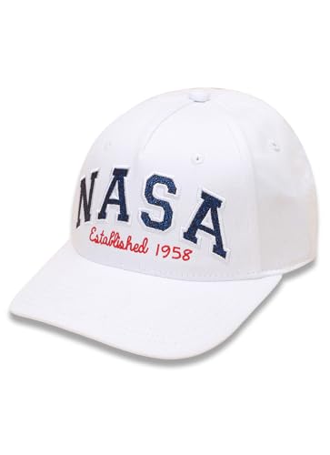 Image of Free Authority Official NASA Embroidered White Cap for Men & Women | Adjustable Closure