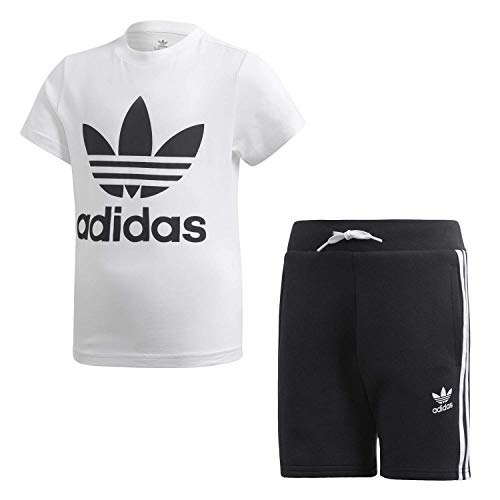 Ensemble Adidas t-shirt short enfant bleu pour éviter la transpiration
