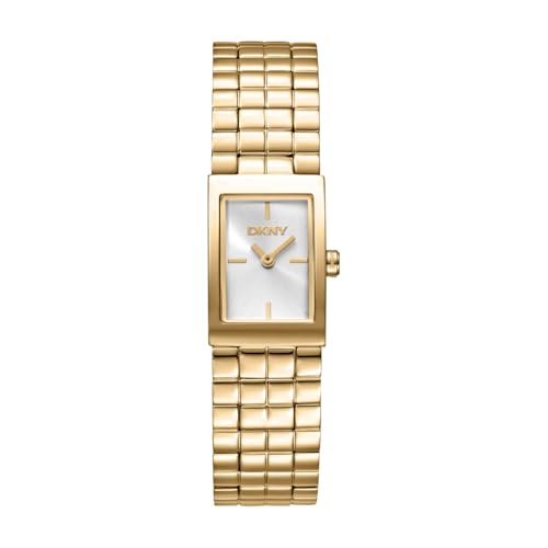Image of DKNY Quartz Watch Signature Square Watch Quartz 3 ATM, gold, onesize