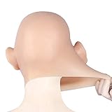 Material: 100% escudo de cabeza de silicona hecha a mano, tratamiento detallado, textura de la piel real, bordes más delgados, más suave y más realista.