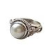 UINGKID Schmuck Damen Ring Modetrend-Weinlese-Metallantike weiße Perlen-Dame Jewelry