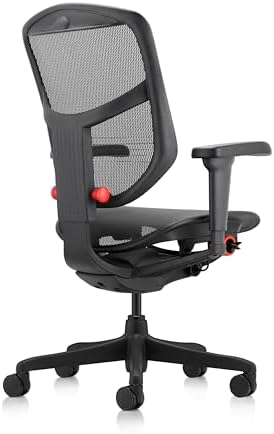 Ergohuman Quantum Ultra Mid Back Ergonomic Office Chair with Lumbar Support, Adjustable Mesh Desk Chair for Back Pain Relief, Black - Thumbnail 4