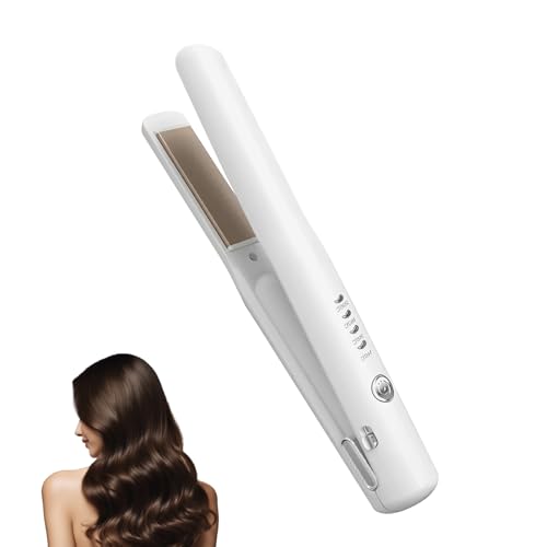 Portable Mini Hair Straightener for Travel, Cordless Hair Straighteners for Short Hair, USB-C Rechargeable Flat Iron with Adjustable Temperature, Small Wireless Curling Wand